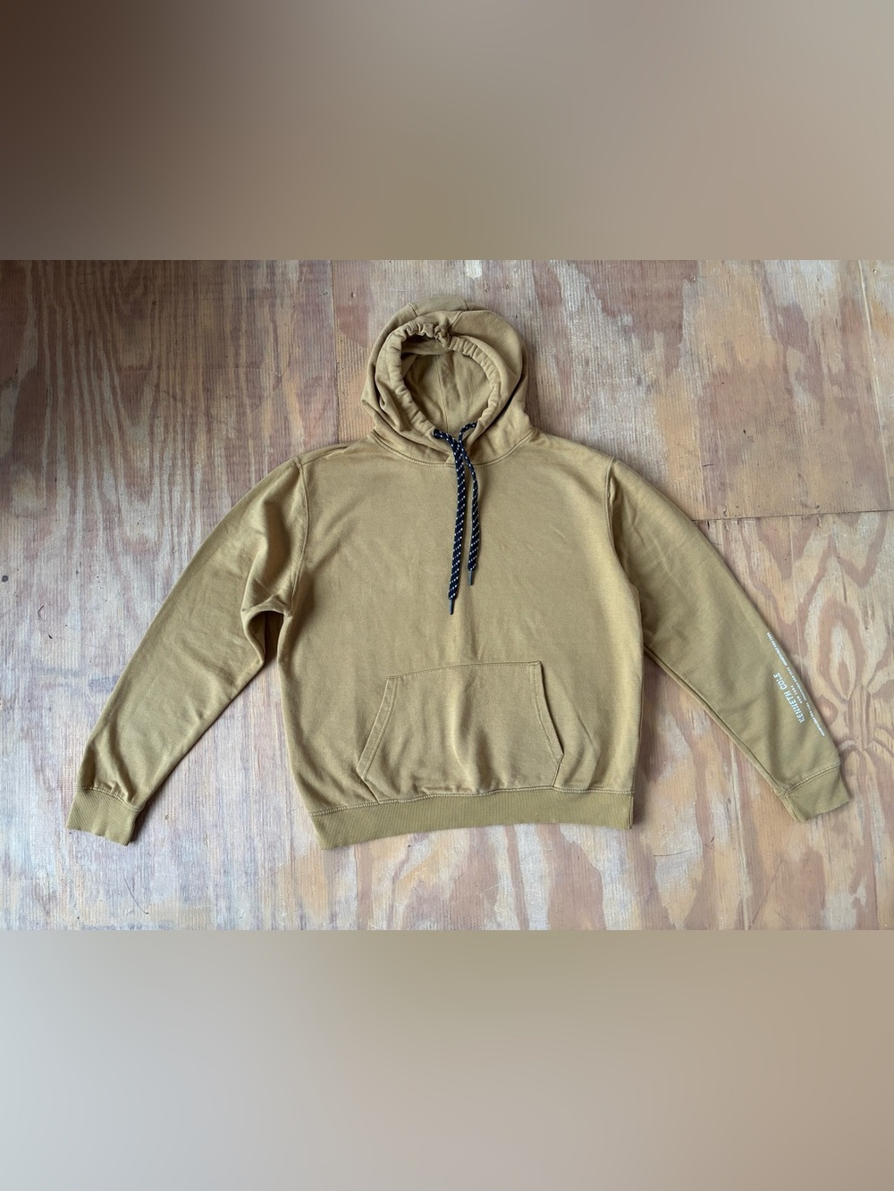 Kenneth Cole Men's Hooded Sweatshirt in Mustard Tan